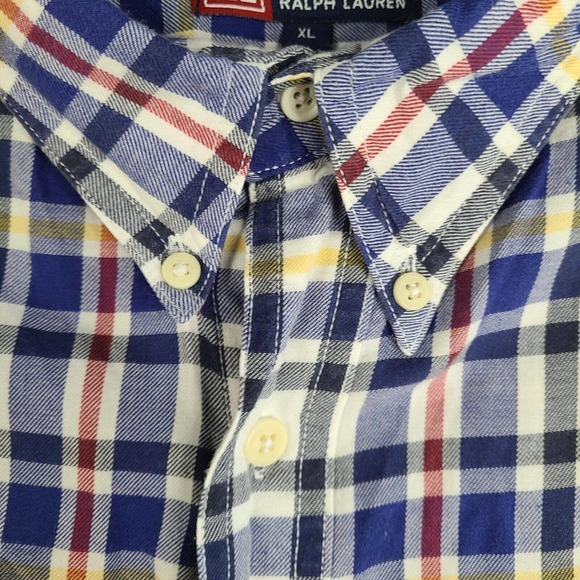 Chaps Ralph Lauren Shirt Men's XL Multicolor‎ Plaid Button Down Cotton - Picture 5 of 11